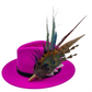 Pink & Natural Feather Hat Pin (CFP686)