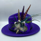 Peacock, Purple & Natural Feather Hat Pin (CFP350)