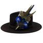 Blue & Natural Feather Hat Pin (CFP782)