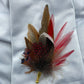 Red & Natural Feather Lapel Pin (CFLP098)