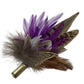 Purple & Natural Feather Hat Pin (CFP781)