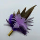 Purple, Lilac & Natural Feather Hat Pin (CFP549)