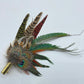 Peacock, Teal & Rust Feather Hat Pin (CFP340)