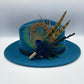 Peacock, Green & Natural Feather Hat Pin (CFP388)