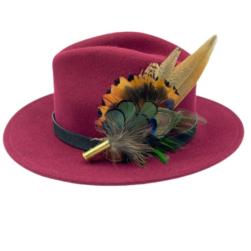 Green & Natural Feather Hat Pin (CFP682)