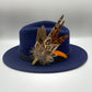 Orange & Natural Feather Hat Pin (CFP325)