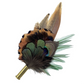 Green & Natural Feather Hat Pin (CFP682)