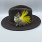 Yellow & Natural Feather Hat Pin (CFP333)