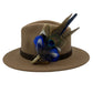 Blue & Natural Feather Hat Pin (CFP782)