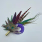 Peacock, Purple, Green & Natural Feather Hat Pin (CFP345)