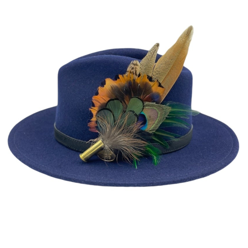 Green & Natural Feather Hat Pin (CFP682)