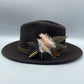 Peach, Brown & Natural Feather Hat Pin (CFP408)