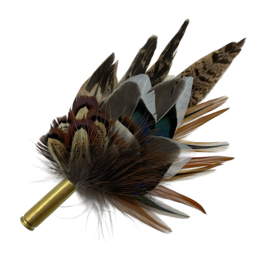 Natural Feather Hat Pin (CFP778)