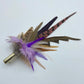 Pink & Natural Feather Hat Pin (CFP347)