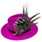 Pink & Natural Feather Hat Pin (CFP685)