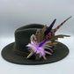 Pink & Natural Feather Hat Pin (CFP347)