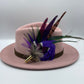 Purple, Cerise & Natural Feather Hat Pin (CFP342)