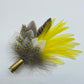 Yellow & Natural Feather Hat Pin (CFP333)