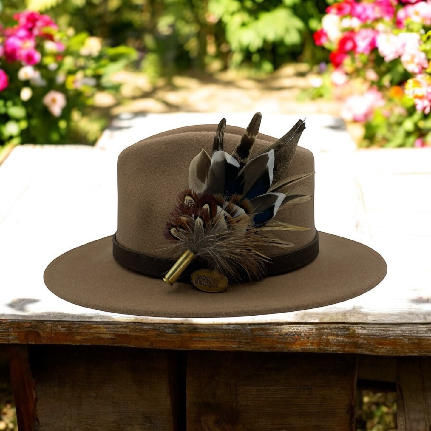 Natural Feather Hat Pin (CFP779)