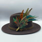 Peacock, Teal, Rust & Natural Feather Hat Pin (CFP359)