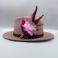 Pink Tones with Cerise Feather Hat Pin (CFP409)