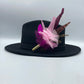 Pink Tones with Cerise Feather Hat Pin (CFP409)