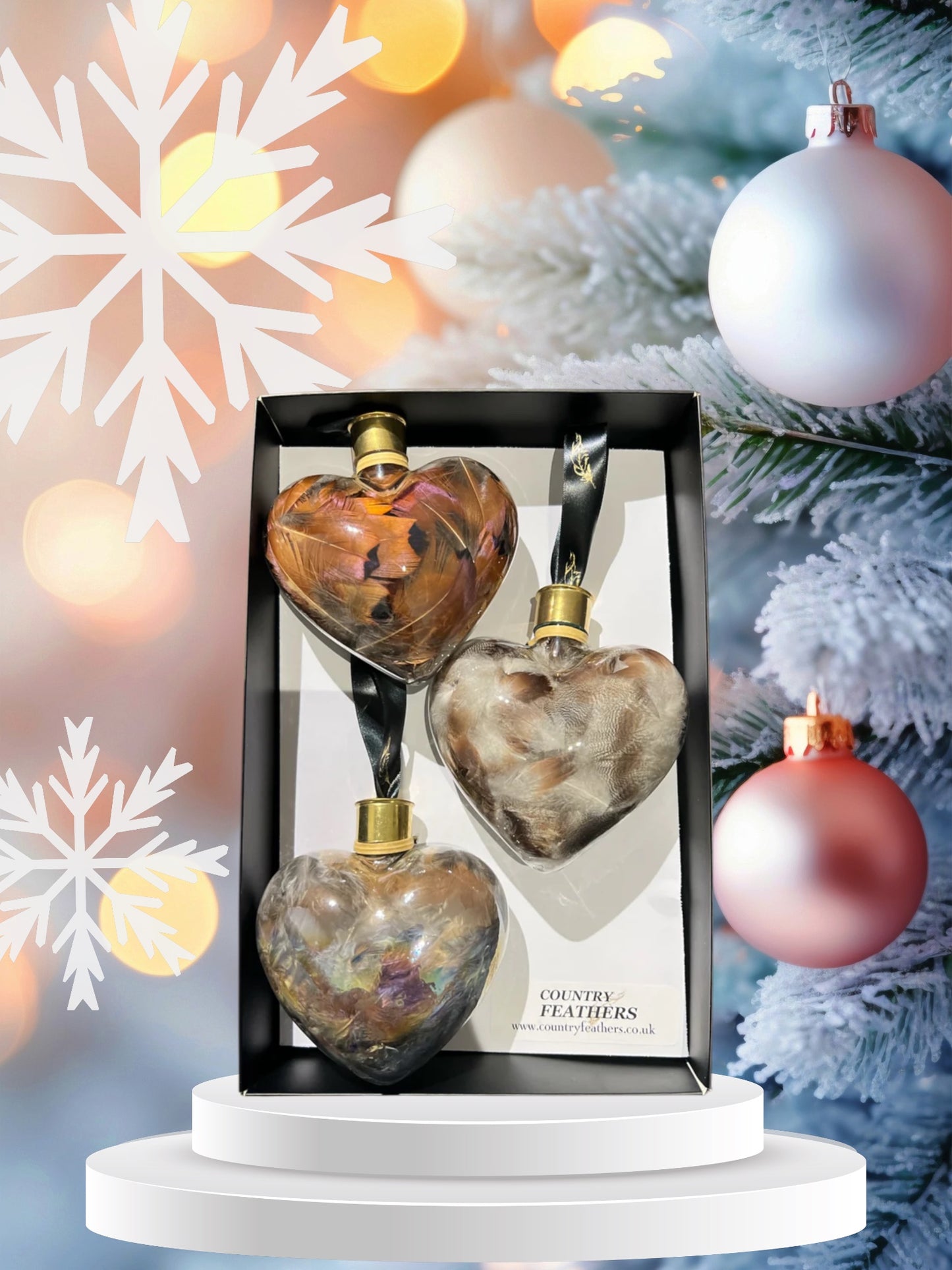 Heart Feather Baubles (CFHE9025)