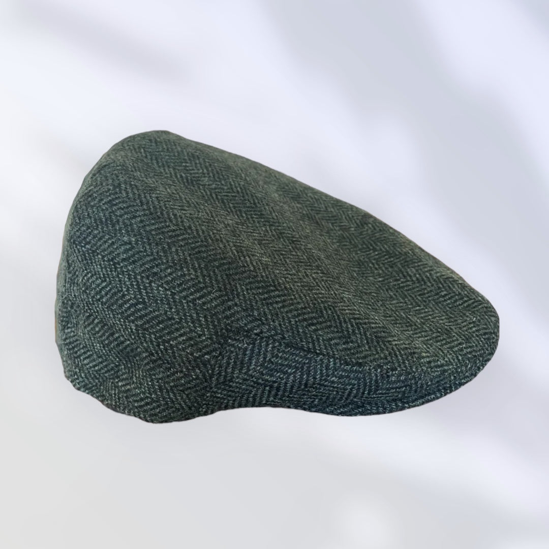 Olive Herringbone Flat Cap (CFFC7004)