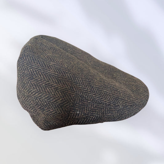 Brown Herringbone Flat Cap (CFFC7005)