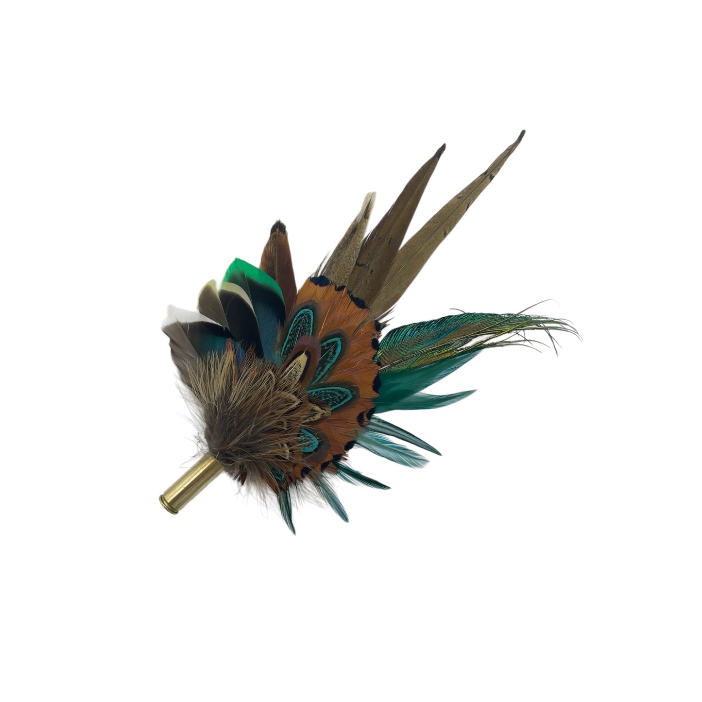 Teal & Natural Feather Hat Pin (CFP764) (Copy)