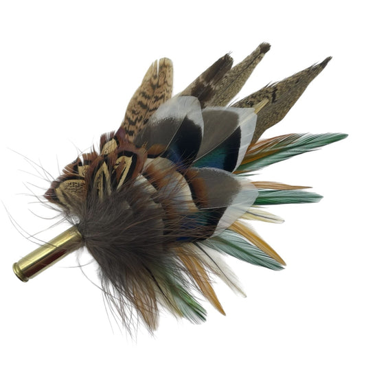 Duck, Partridge, Rooster and Natural Pheasant  Feather Hat Pin (CFP776)