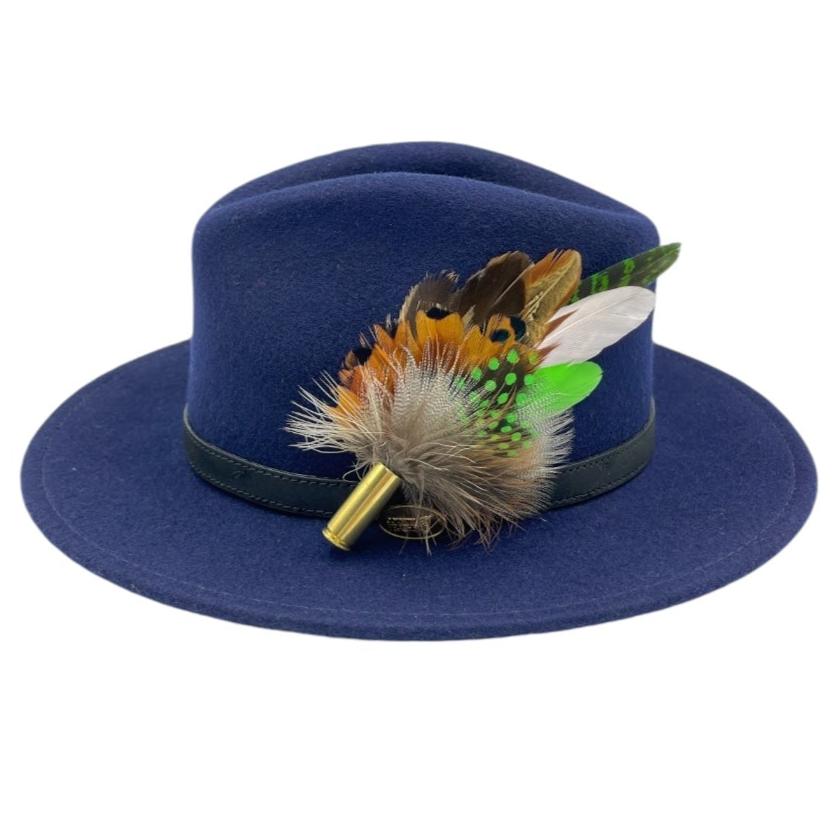 Green & Natural Feather Hat Pin (CFP667)