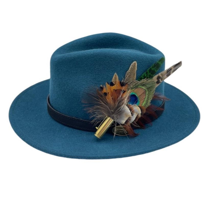 Green, Brown & Natural Feather Hat Pin (CFP666)