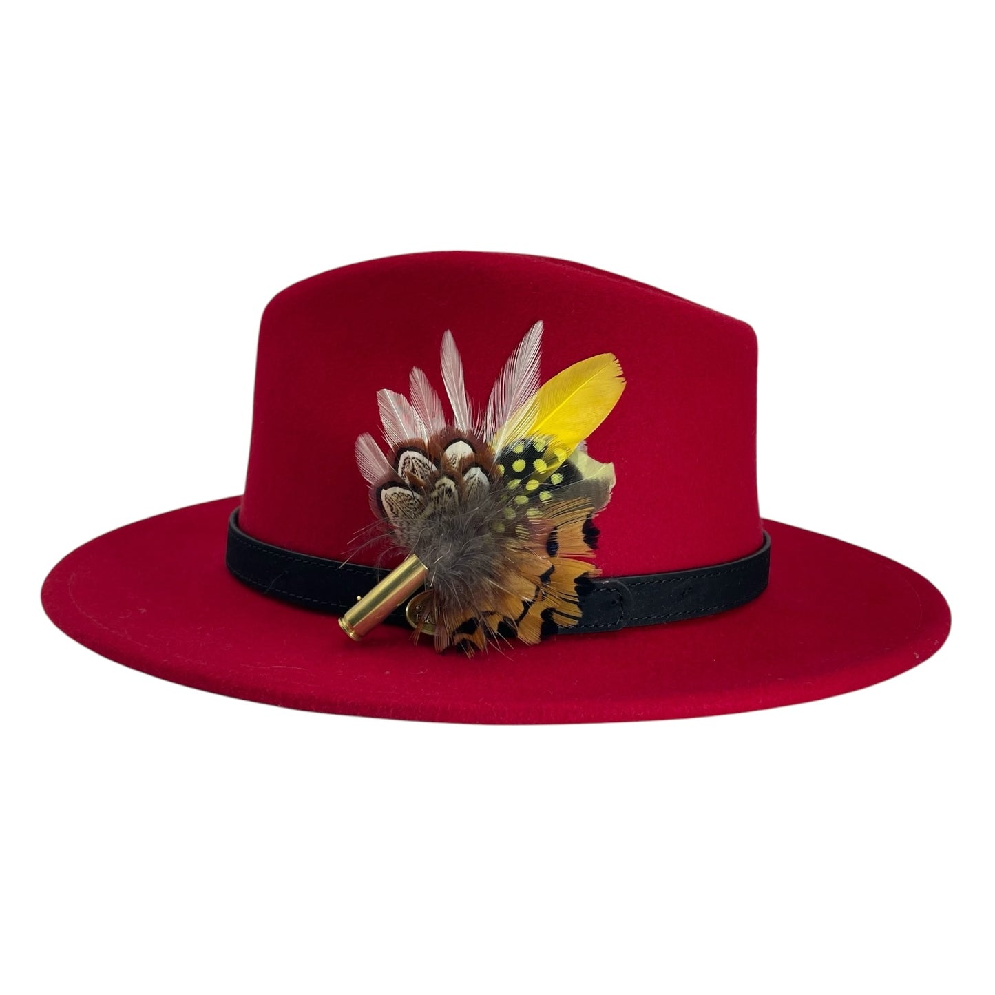 Mustard, Yellow & Natural Feather Hat Pin (CFP741)