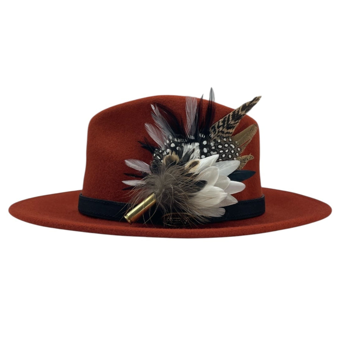 Black, White & Natural Feather Hat Pin (CF762)