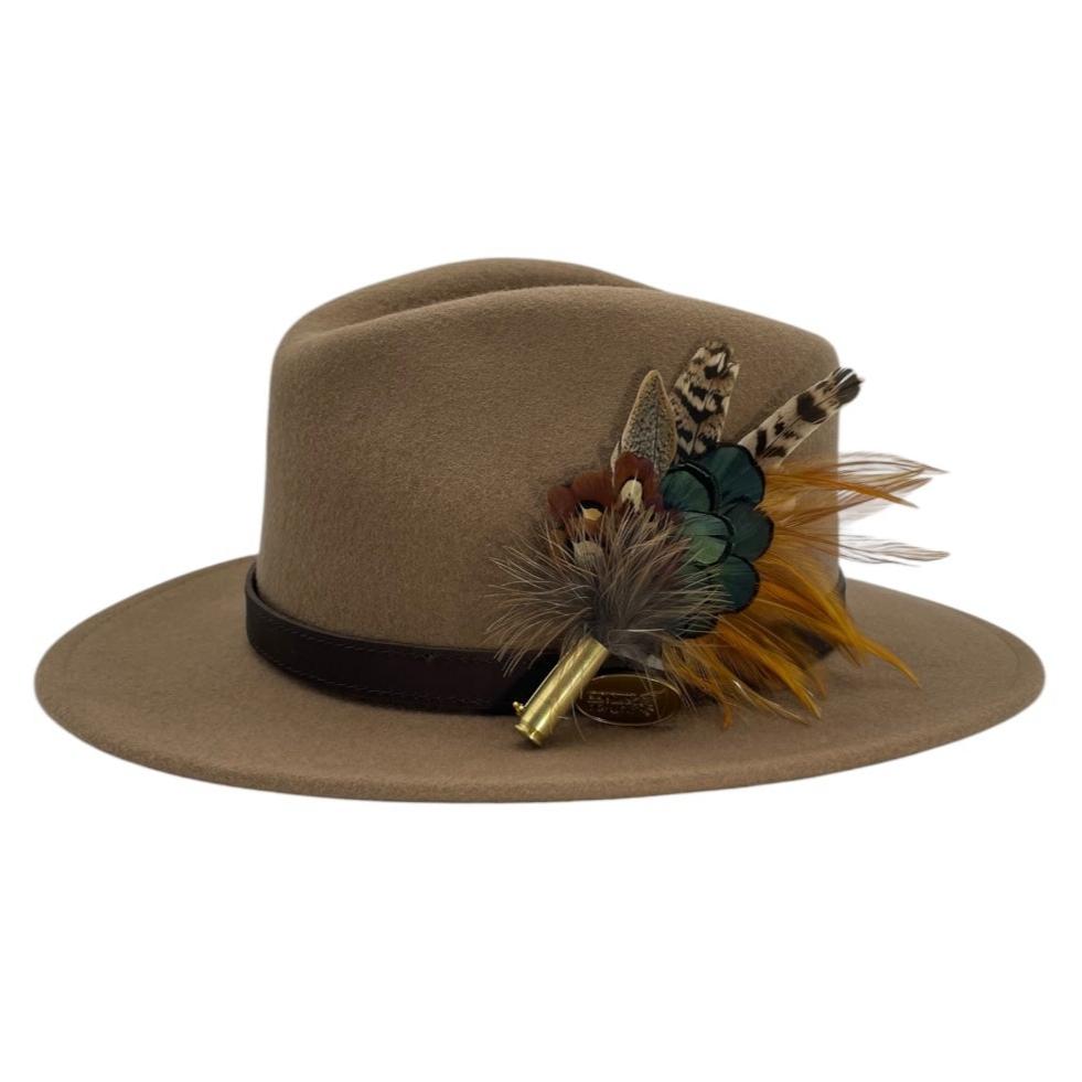 Peacock & Natural Feather Hat Pin (CFP706)