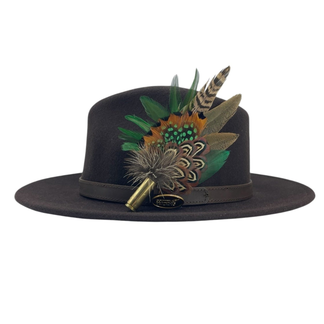 Green & Natural Feather Hat Pin (CFP758)