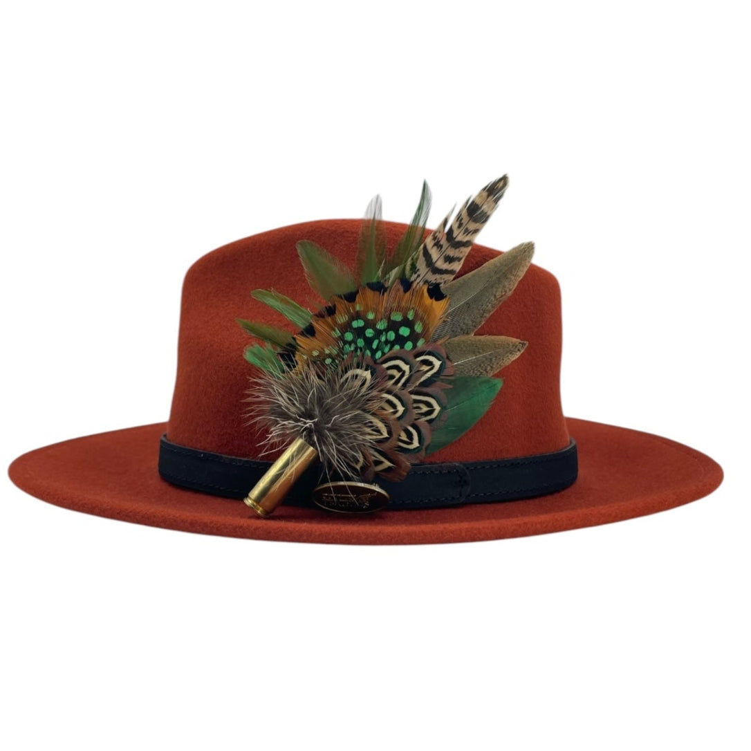 Green & Natural Feather Hat Pin (CFP758)