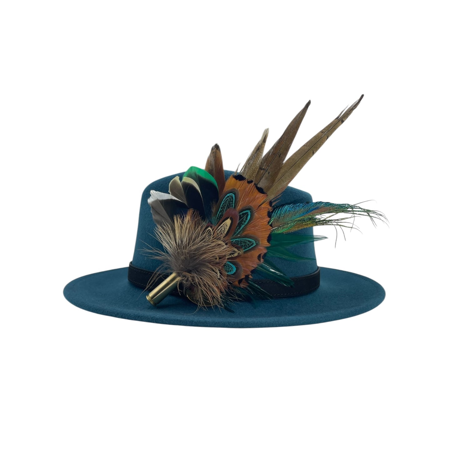 Teal & Natural Feather Hat Pin (CFP764) (Copy)