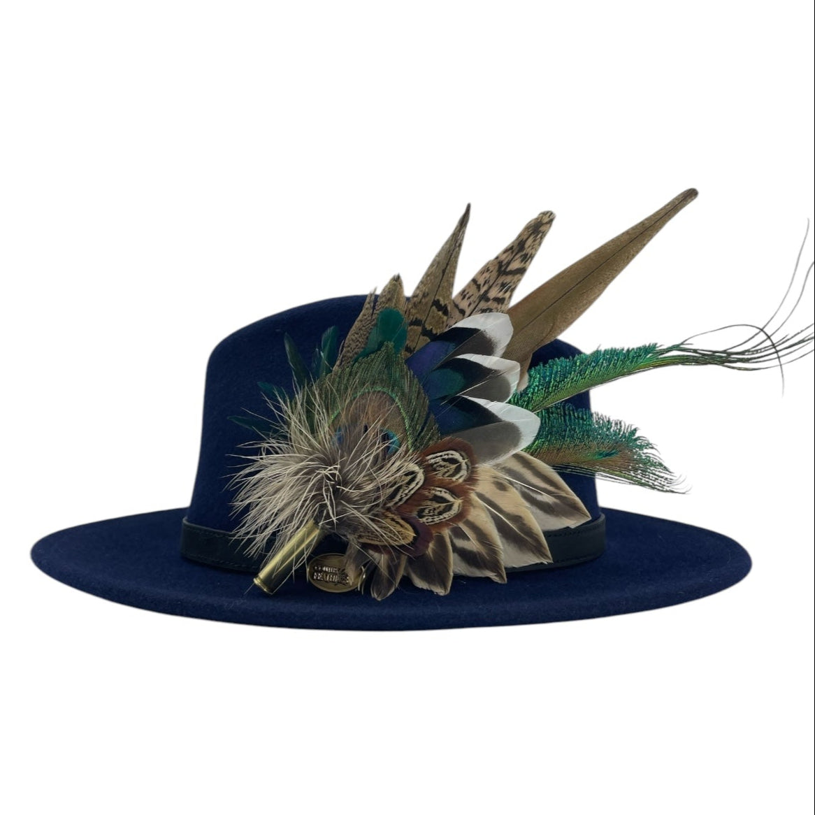 Peacock, Pheasant & Natural Feather Hat Pin (CFP766)