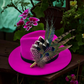 Pink & Natural Feather Hat Pin (CFP685)