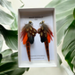 Orange, Rust & Natural Feather Boot Tassels (CFB4097)