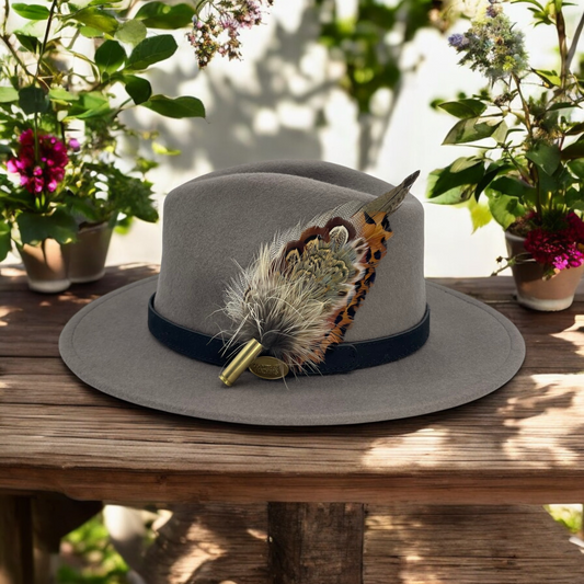 Natural Feather Hat Pin (CFP711)