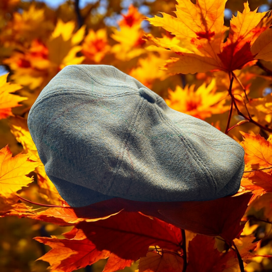 Green Tweed Baker Boy Cap (CFFC7013)