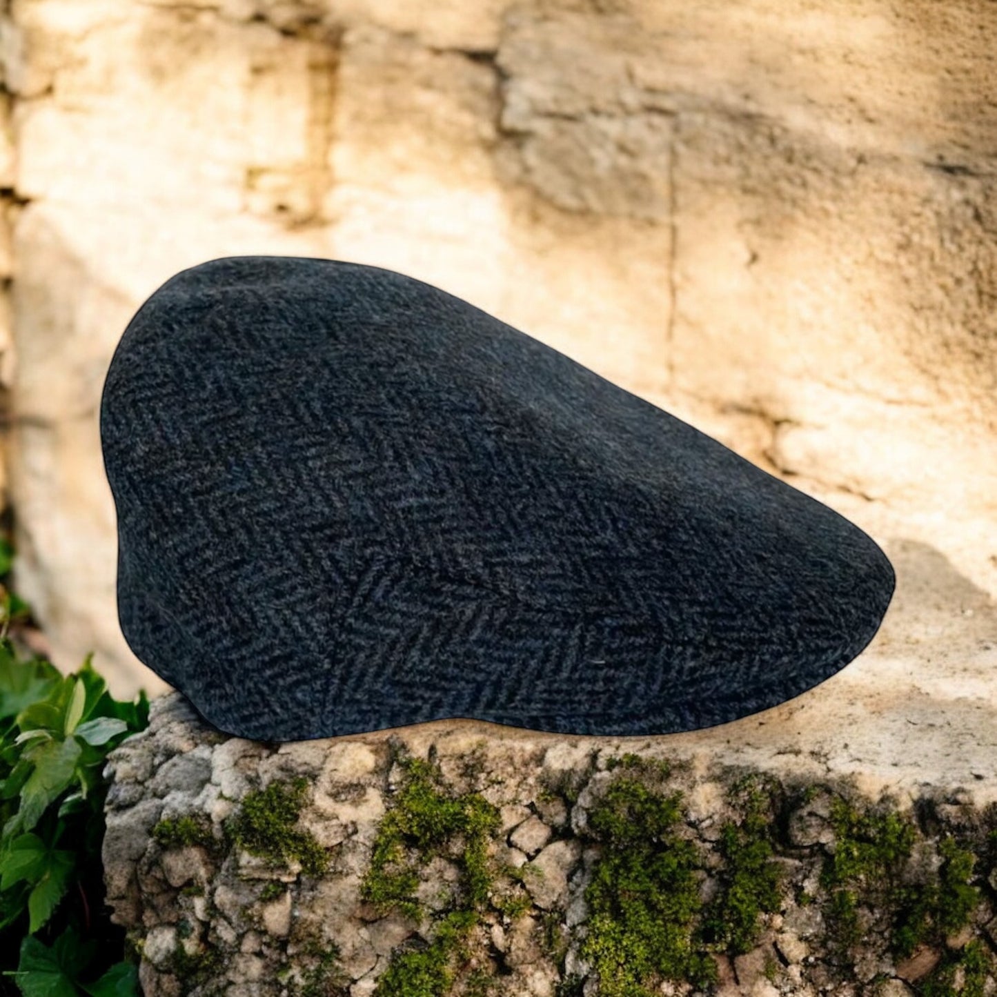 Blue Herringbone Flat Cap (CFFC7003)