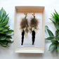 Black & White Feather Boot Tassels (CFB4112)