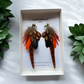 Orange, Rust & Natural Feather Boot Tassels (CFB4097)