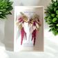 Cerise, Plum & Natural Feather Boot Tassels (CFB4084)