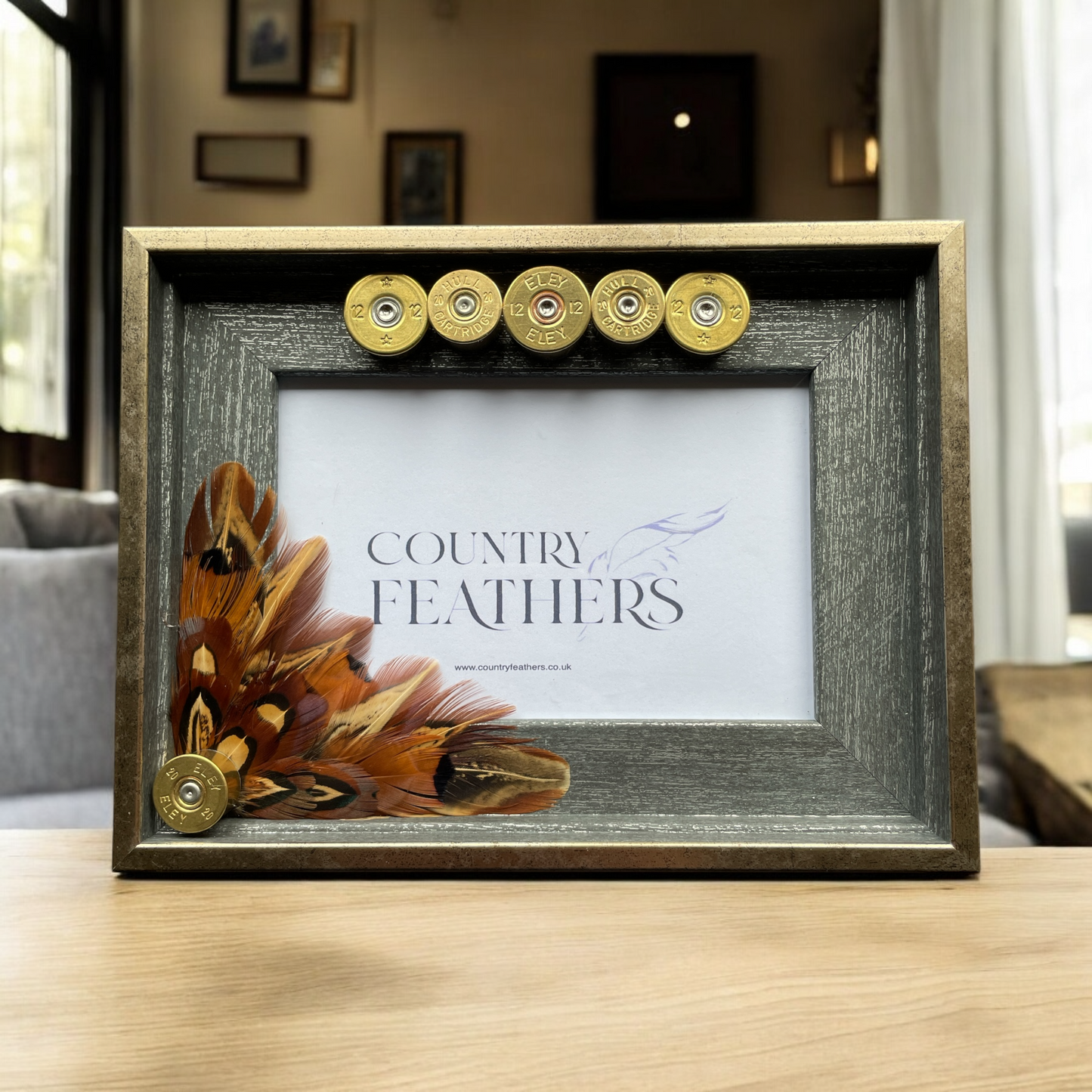 Pheasant Feather Photo Frame (CFPF2413)