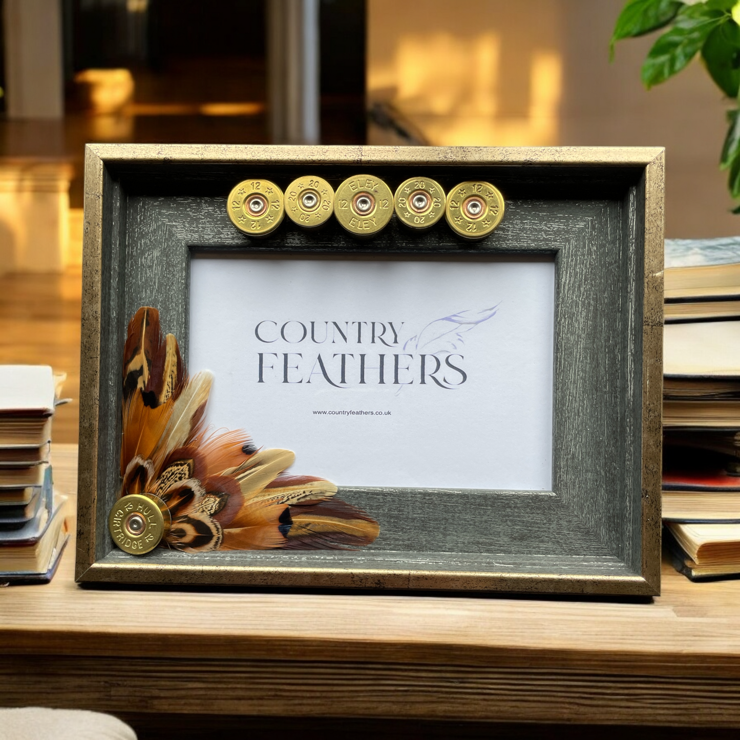 Pheasant Feather Photo Frame (CFPF2414)